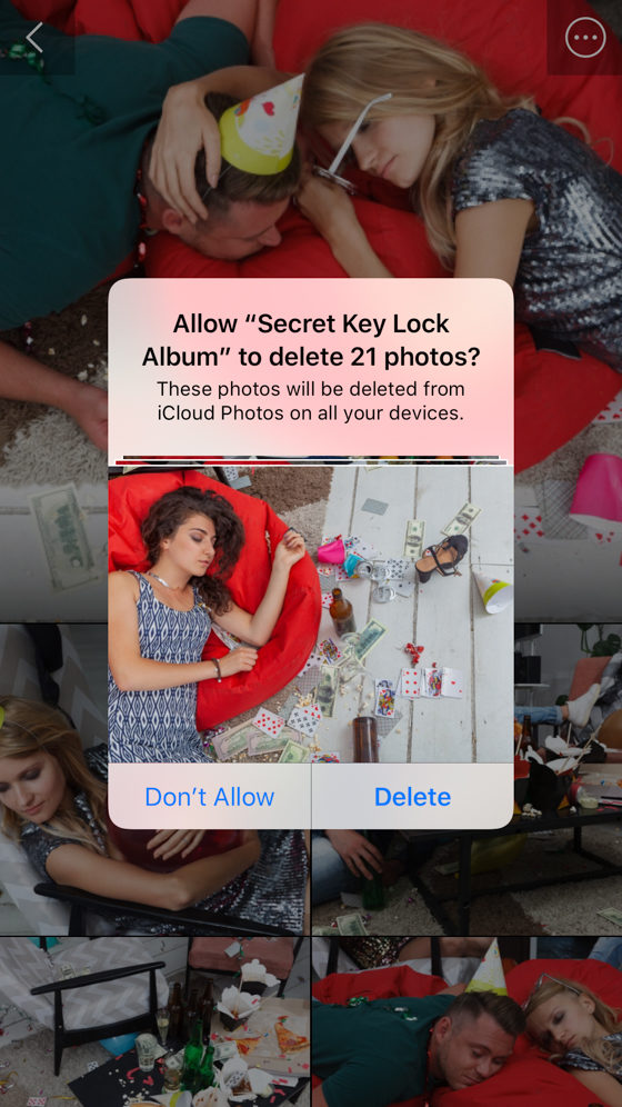 How to use "Secret Key Lock Album" for iPhone